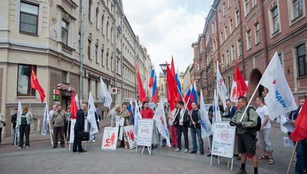 Пикет в Петербурге против ВТО
