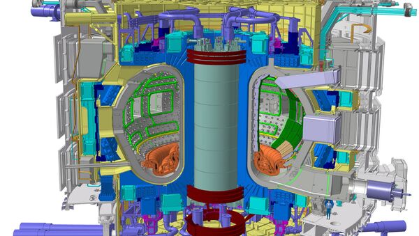 Схема международного термоядерного экспериментального реактора ИТЭР (ITER)