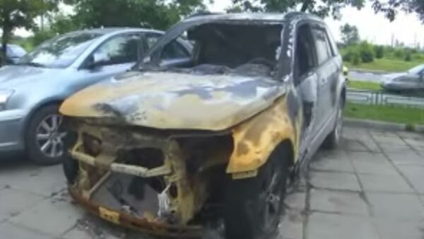 Иномарка сгорела на юго-востоке Москвы