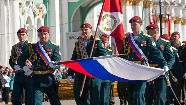 Дворцовая площадь, генеральная репетиция парада. Архив