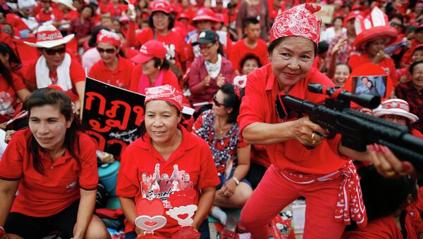 Митинг краснорубашечников в Таиланде