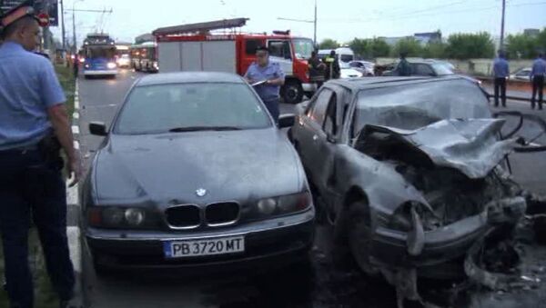 На Варшавском шоссе столкнулись пять автомобилей