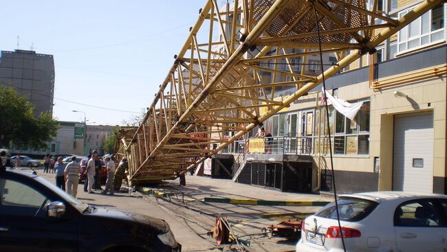 Падение крана в Нижнем Новгороде