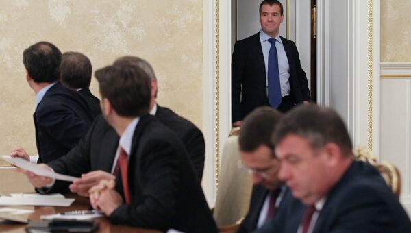 Президент РФ Д.Медведев проводит заседание президиума правительства РФ