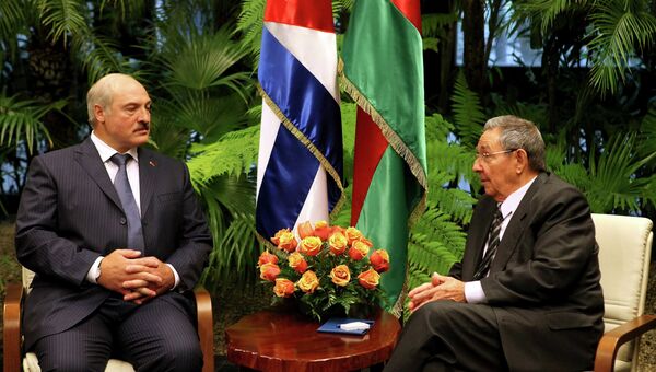 Встреча Александра Лукашенко и Рауля Кастро на Кубе