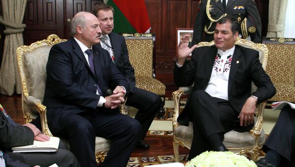 Встреча Александра Лукашенко и Рафаэля Корреа