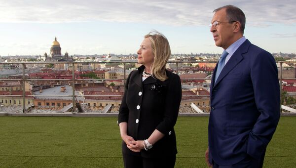 Встреча Хиллари Клинтон и Сергея Лаврова в Санкт-Петербурге