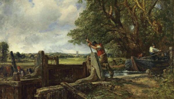 Картина английского пейзажиста Джона Констебла Плотина