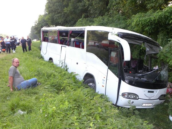 ДТП с участием автобуса с российскими паломниками на Украине