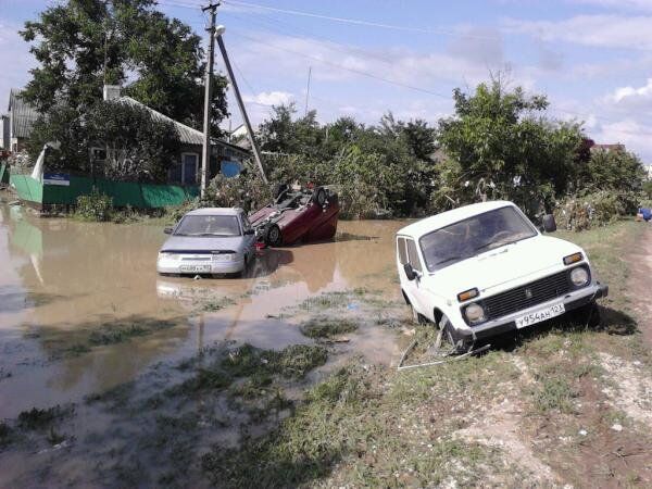 ливень дождь наводнение Краснодарский край Кубань стихия