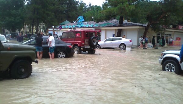 Последствия наводнения в селе Дивноморское