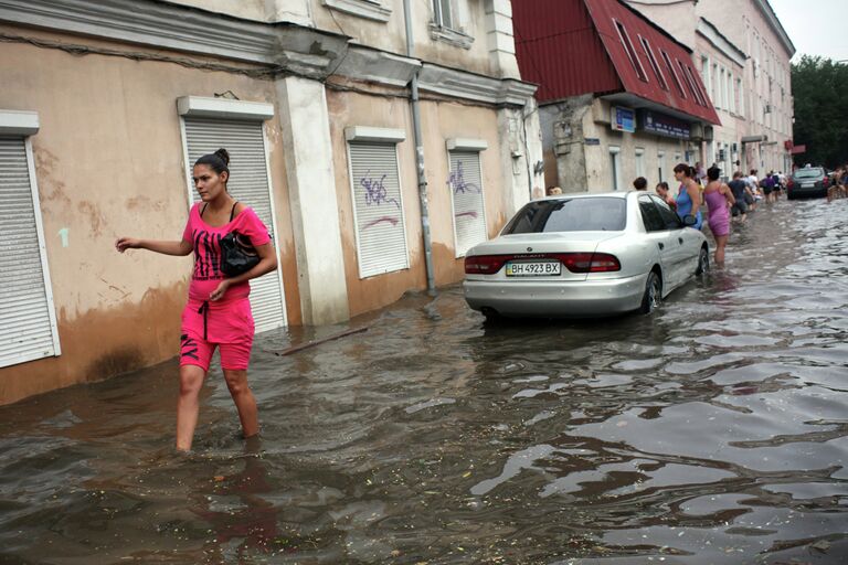 Последствия ливня в Одессе