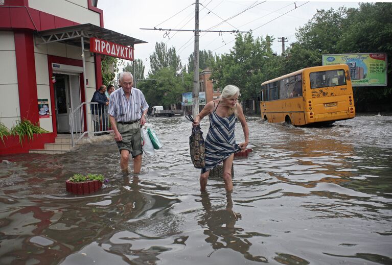 Последствия ливня в Одессе