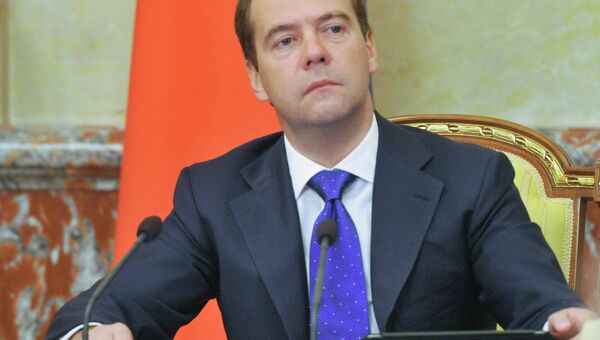 Д.Медведев провел заседание правительства РФ в Кремле