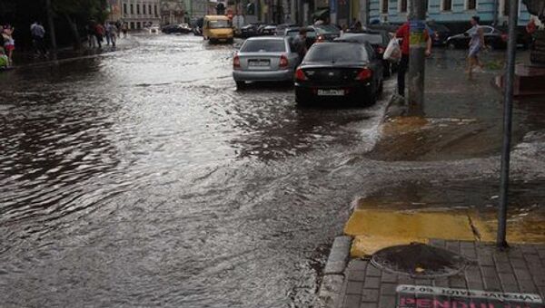 Дождь ливень Москва потоп