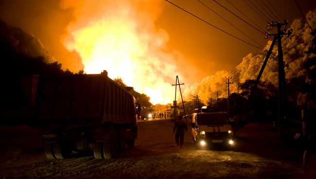 Взрыв газопровода в Сочи