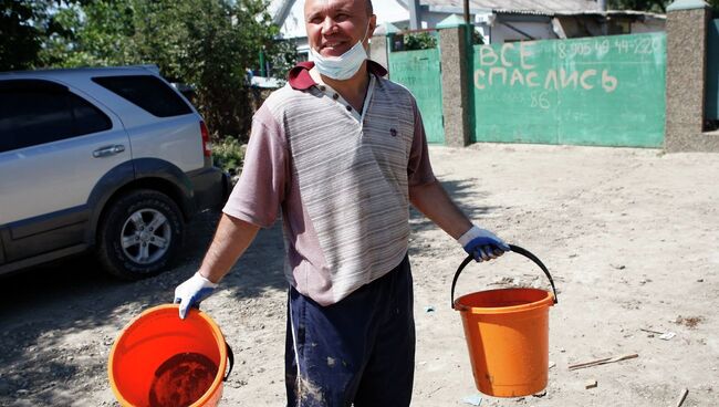 Ликвидация последствий наводнения в городе Крымск