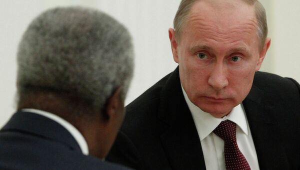 В.Путин встретился с К.Аннаном