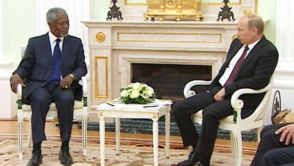 Путин выразил сожаление, что поводом для визита Аннана стали события в Сирии