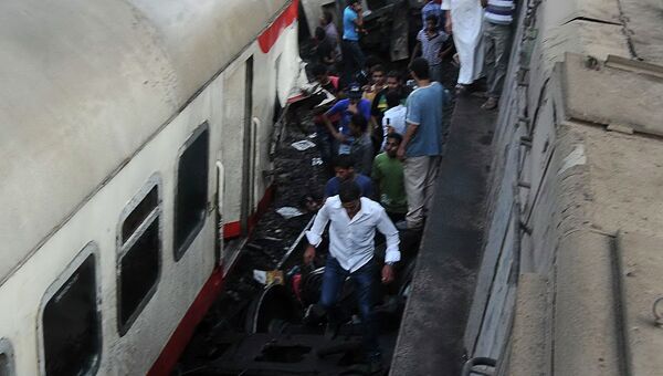 Крушение поезда в Египте