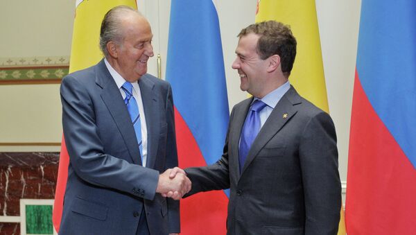Встреча Д.Медведева и короля Испании Хуана Карлоса I в Москве