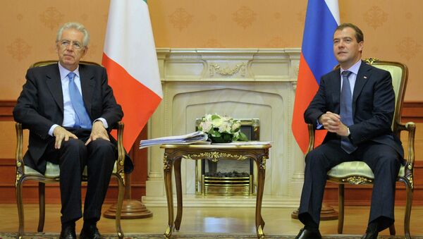 Переговоры Д.Медведева и М.Монти в Москва
