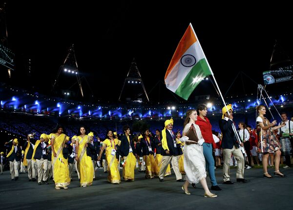 Делегация Индии на церемонии открытия Олимпиады в Лондоне