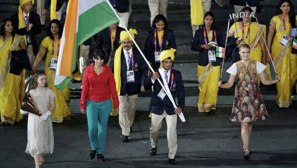 Делегация Индии на церемонии открытия Олимпиады в Лондоне