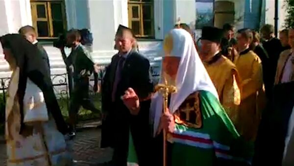 Патриарх Кирилл прибыл в Печерскую Лавру на празднование Дня крещения Руси