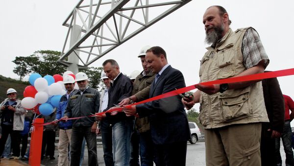 Открытие моста на остров Русский