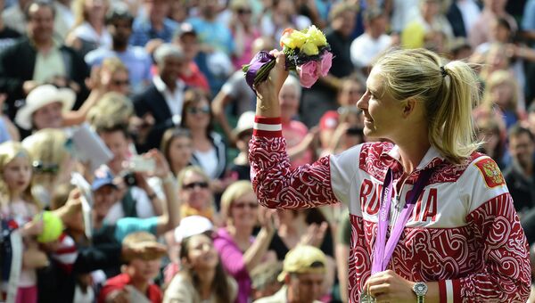 Российская теннисистка Мария Шарапова, завоевавшая серебряную медаль