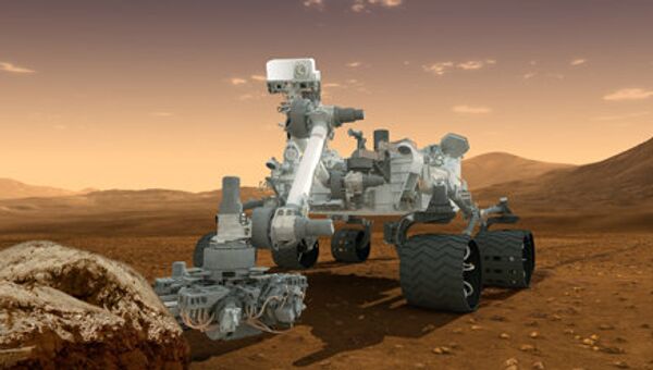 Марсоход Curiosity успешно совершил посадку у кратера Гейла на Марсе