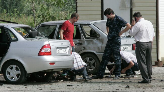 Взрыв у полицейского блокпоста в Грозном