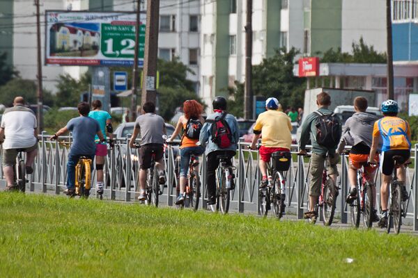 Акции велосипедистов в Петербурге