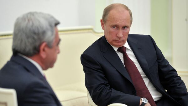 Переговоры В.Путина и С.Саргсяна в Кремле