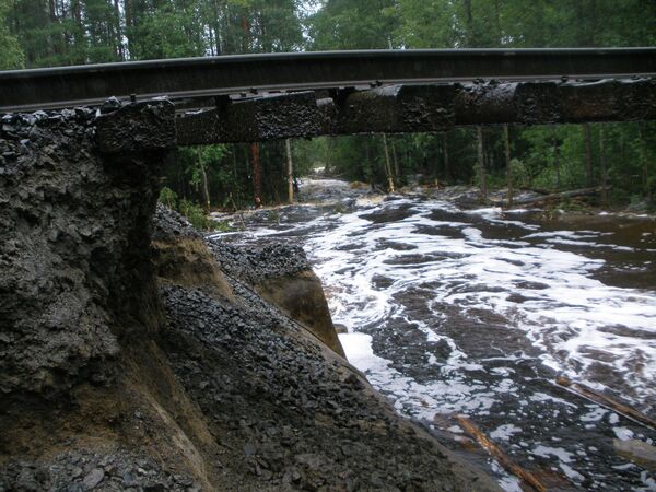 Последствия сильных дождей в Республике Карелия