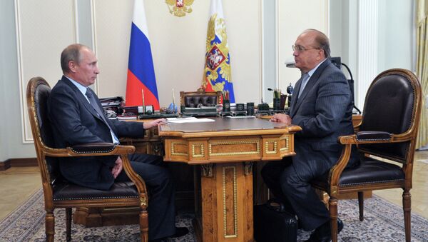 Встреча В.Путина с В.Садовничим в Ново-Огарево