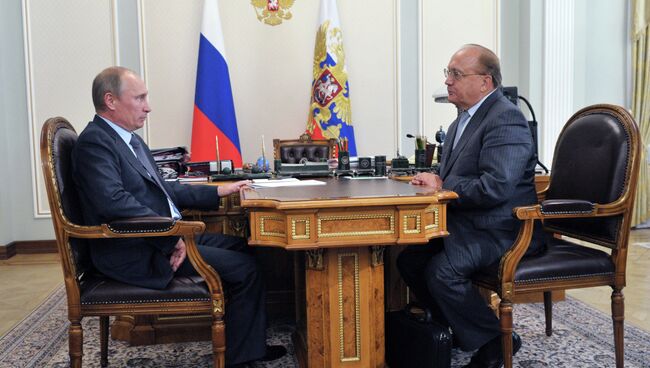 Встреча В.Путина с В.Садовничим в Ново-Огарево