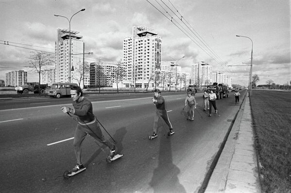 Спортсмены на улицах Минска