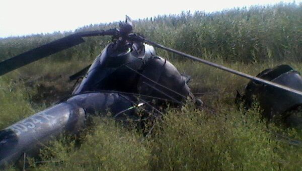 Крушение вертолета Ми-2 в Ростовской области