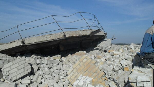 Обрушение водонапорной башни в Ульяновской области