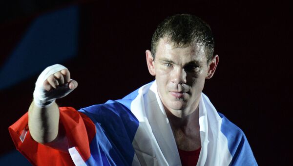 Российский боксер Егор Мехонцев, завоевавший золотую медаль. Архивное фото