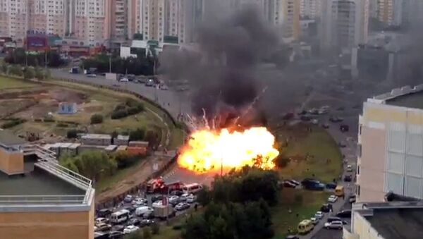 Взрыв газели с газовыми баллонами внутри на юго-востоке Москвы