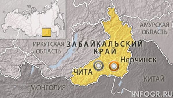 Город Нерчинск Забайкальского края. Карта