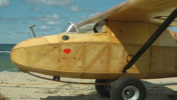 Ретро-планер пять раз взлетал над дюнами национального парка в Калиниграде