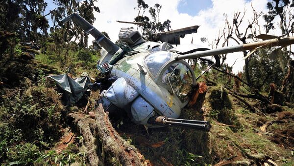 Обломки угандийского вертолета, найденные в Кении