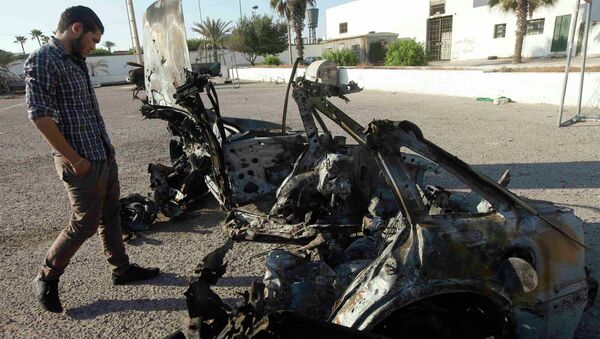 Последствия взрыва в ливийской столице Триполи