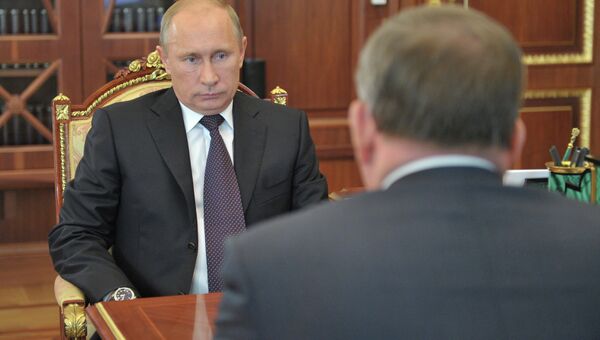 Встреча В.Путина с губернатором Алтайского края А.Карлиным в Кремле