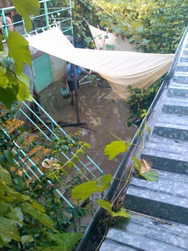 Потоп в курортном поселке Новомихайловское близ Туапсе