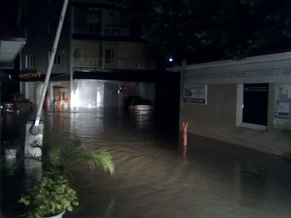 Потоп в курортном поселке Новомихайловское близ Туапсе
